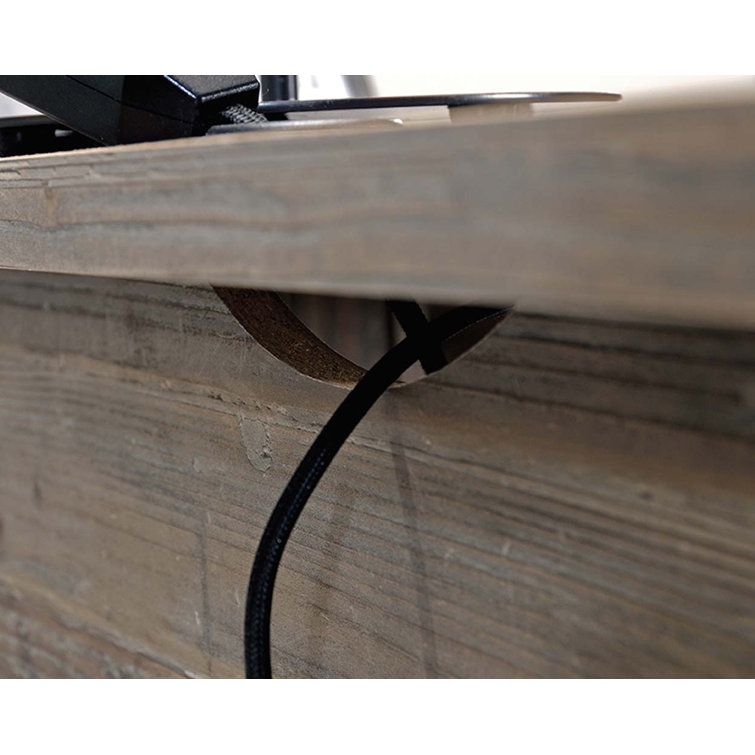 Pebble Pine L-Shaped Computer Desk with Drawer and Filing Cabinet