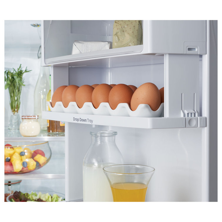 Matte White Smart French Door Refrigerator with Ice Maker