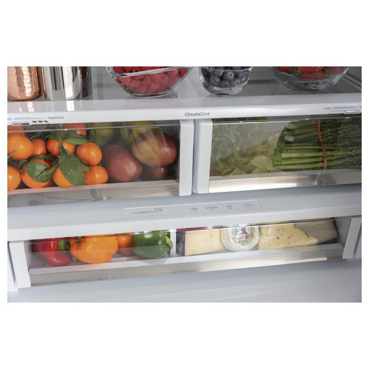 Matte White Smart French Door Refrigerator with Ice Maker