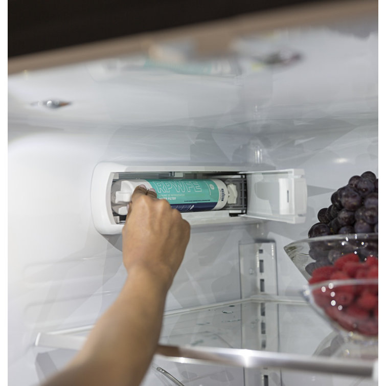 Matte Black Smart French Door Refrigerator with Hot Water Dispenser