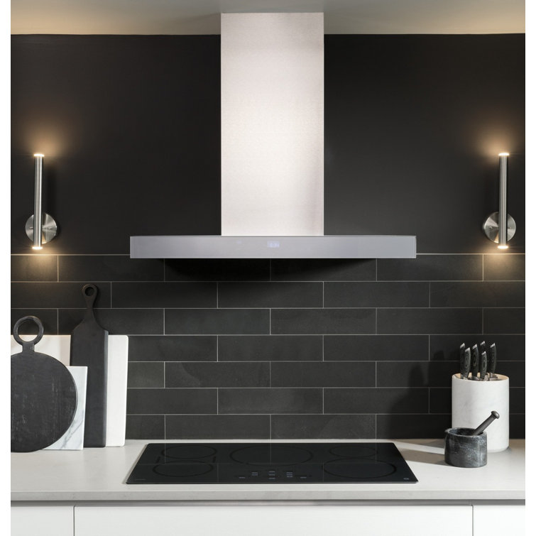 36" Stainless Steel Convertible Wall Mount Range Hood with Charcoal Filter
