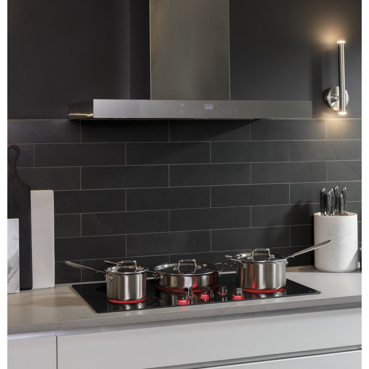 36" Stainless Steel Convertible Wall Mount Range Hood with Charcoal Filter