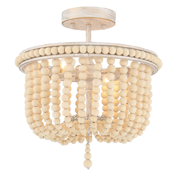 White and Gold Modern Vanity Flush Mount Light