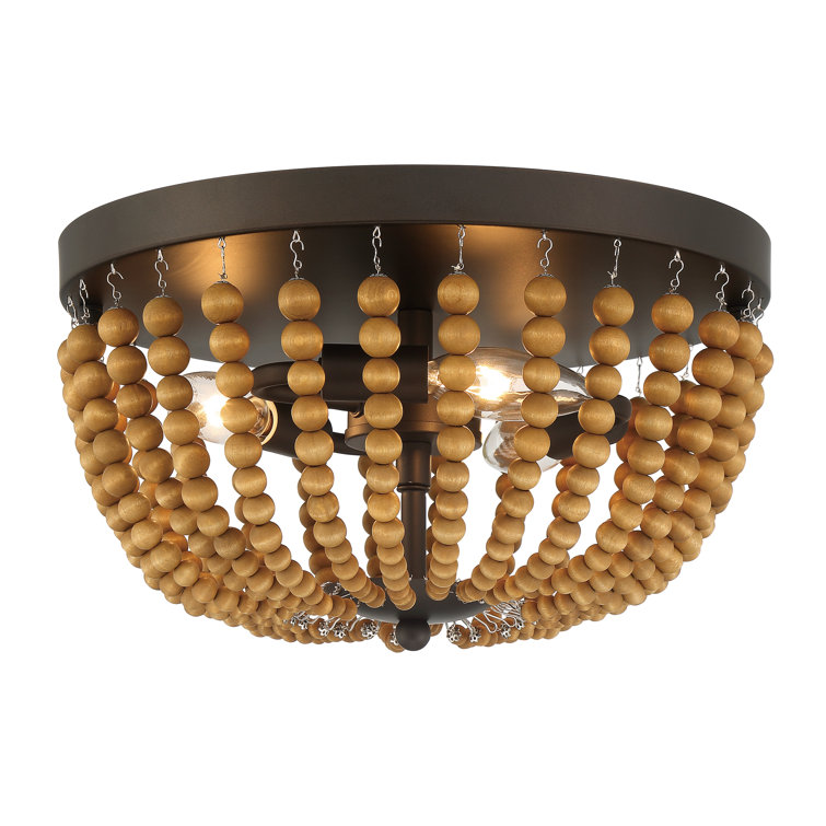12.6 in Oil Rubbed Bronze Vanity with Wooden Beads