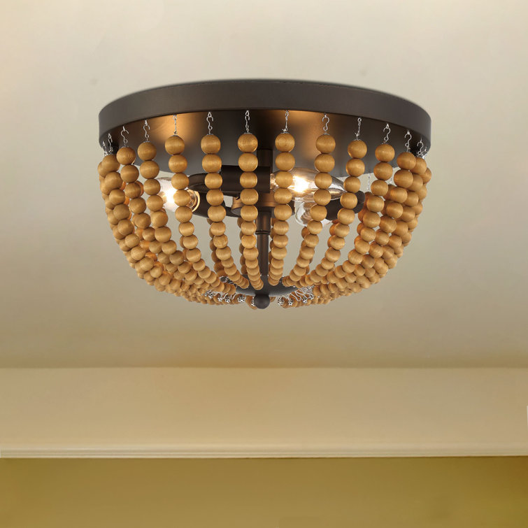 12.6 in Oil Rubbed Bronze Vanity with Wooden Beads