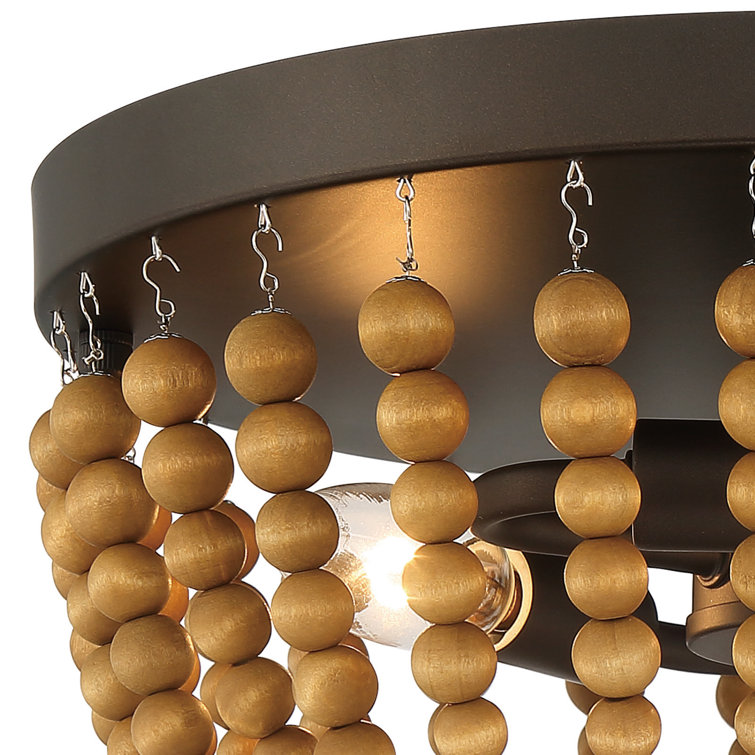 12.6 in Oil Rubbed Bronze Vanity with Wooden Beads