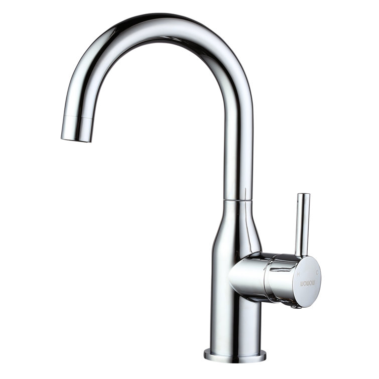 Chrome Single-Handle High Arc Bathroom Faucet