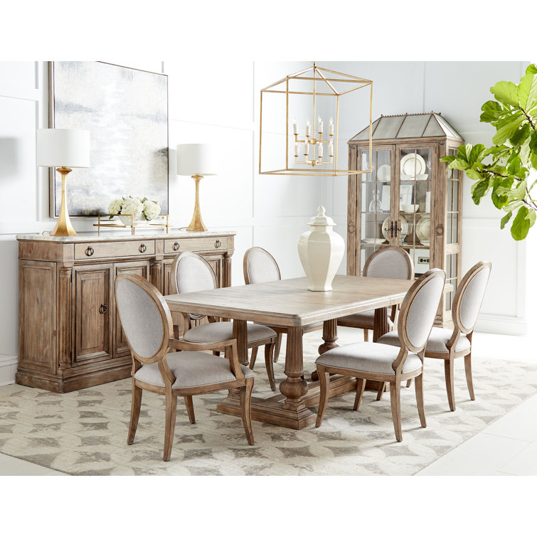 Rustic Reclaimed Wood Extendable Dining Table in Brown