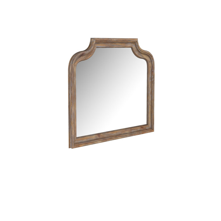 Architrave Transitional Brown Wood Dresser Mirror