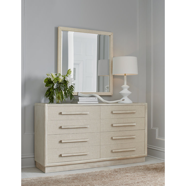 Mid-century Modern Double Dresser in White Oak Veneer with Soft Close Drawers