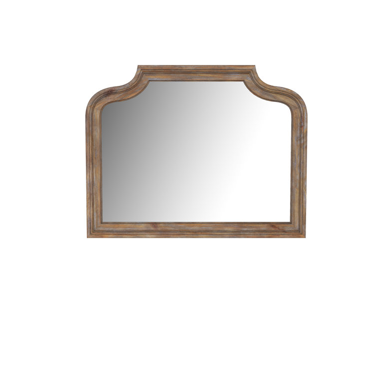 Architrave Transitional Brown Wood Dresser Mirror