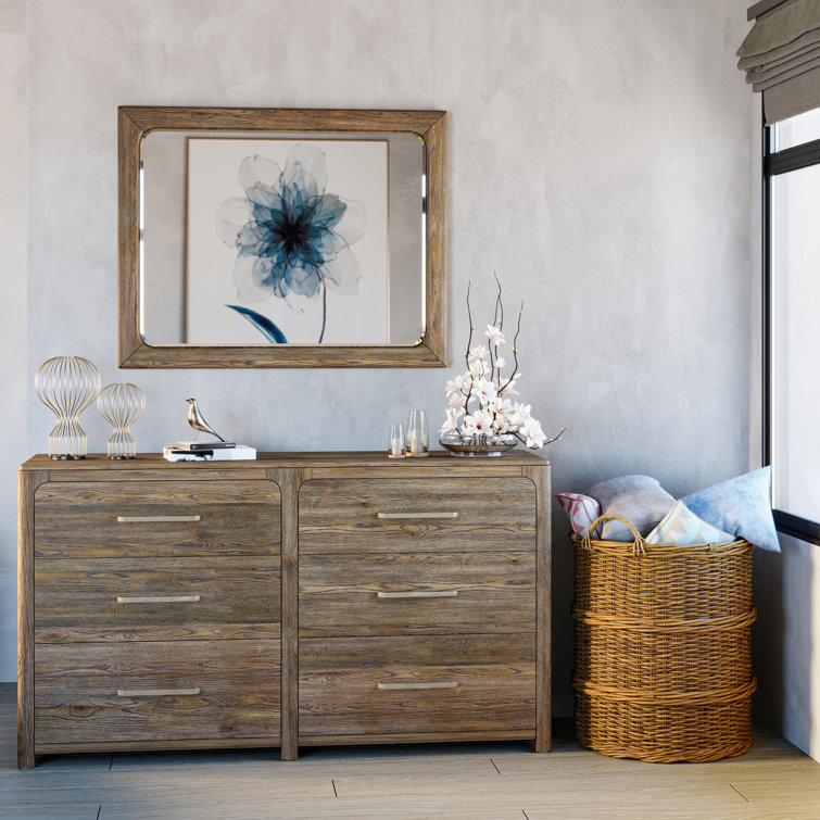Double Smoked Knotty Oak Veneer Dresser with Soft Close Drawers