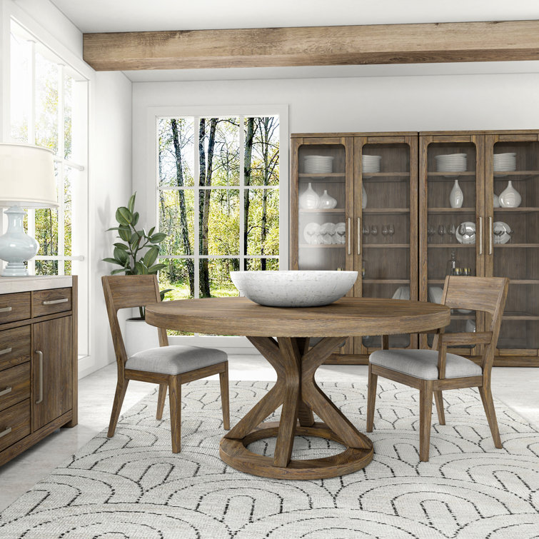 Smoked Knotty Oak Veneer Sideboard with Metal Accents