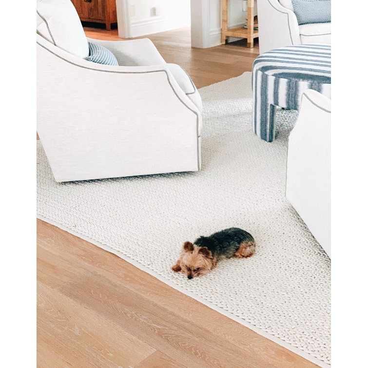Ivory 2' x 3' Handmade Reversible Performance Rug