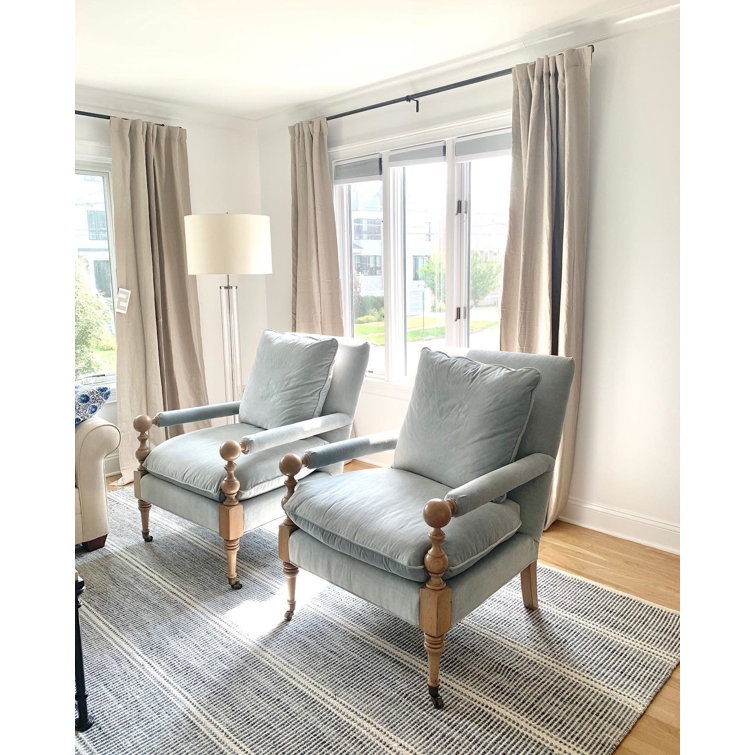 Malta Blue and Ivory Handwoven Wool Rug, 8' x 10'