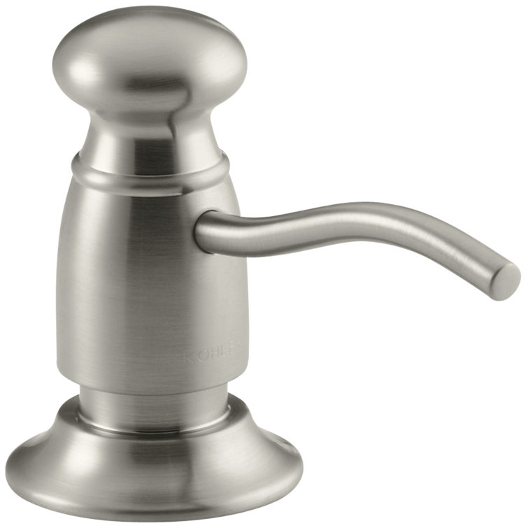 Vibrant Brushed Nickel Traditional Soap and Lotion Dispenser