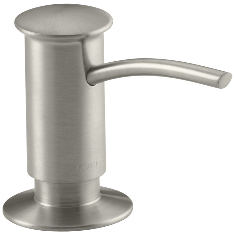 Vibrant Brushed Nickel Brass Soap and Lotion Dispenser