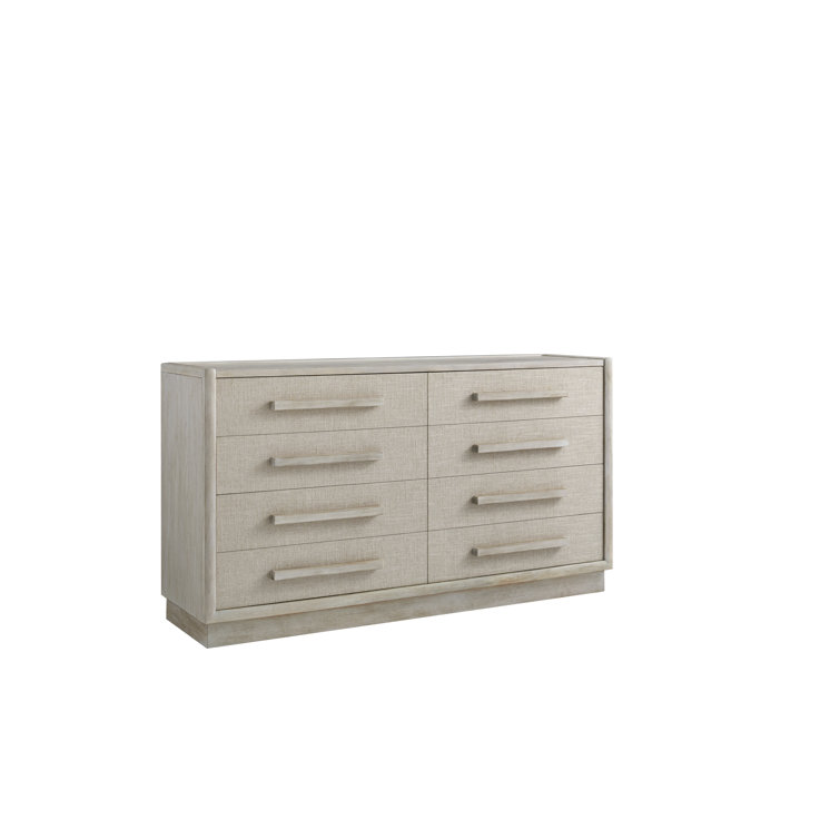 Mid-century Modern Double Dresser in White Oak Veneer with Soft Close Drawers