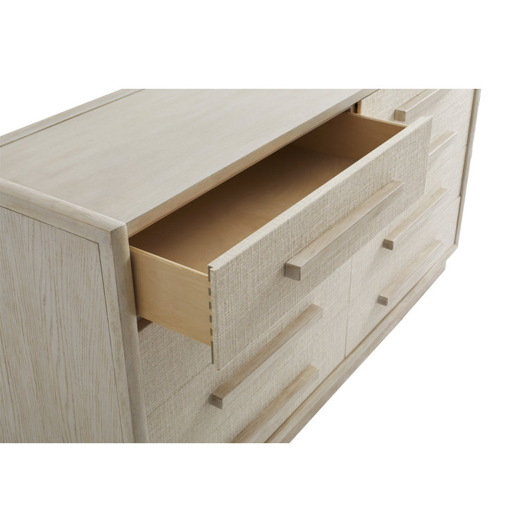 Mid-century Modern Double Dresser in White Oak Veneer with Soft Close Drawers