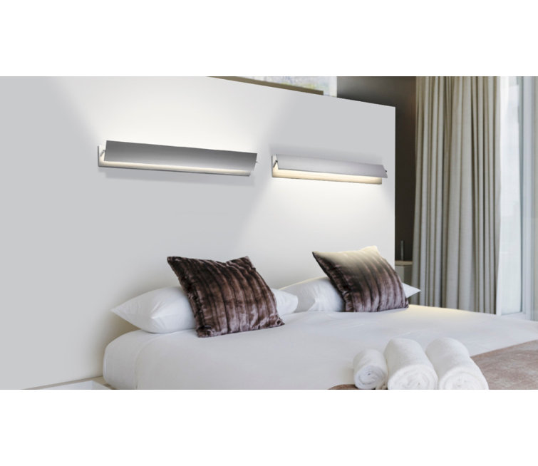 Bright Nickel Adjustable LED Wall Sconce