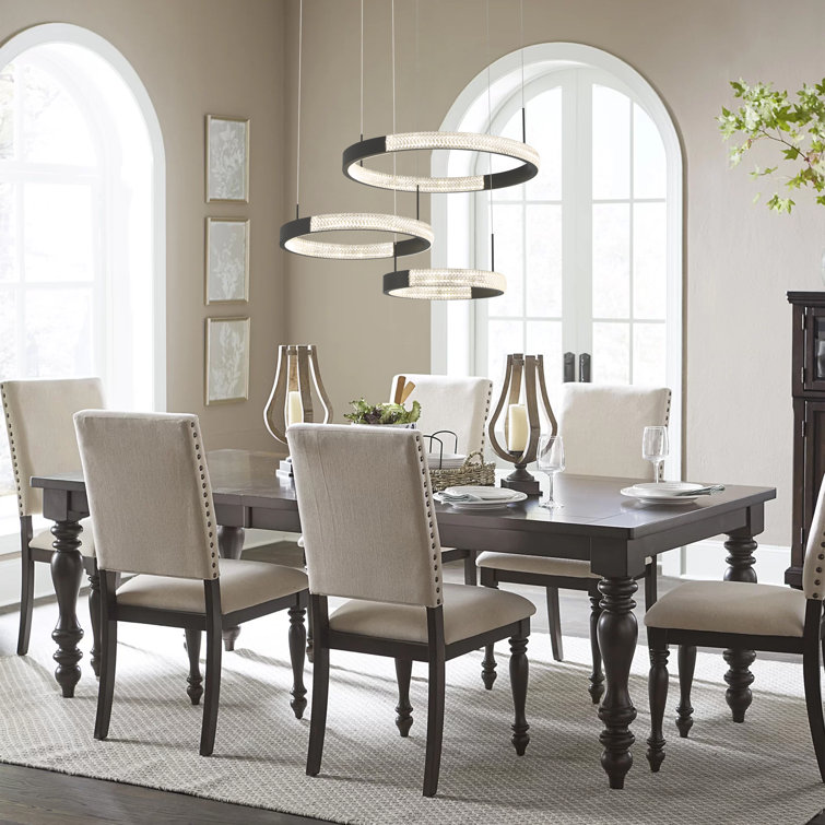 Black Modern 3-Tier LED Chandelier with Adjustable Suspension