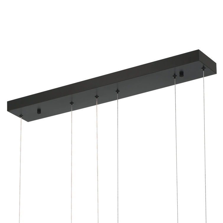 Black Modern 3-Tier LED Chandelier with Adjustable Suspension
