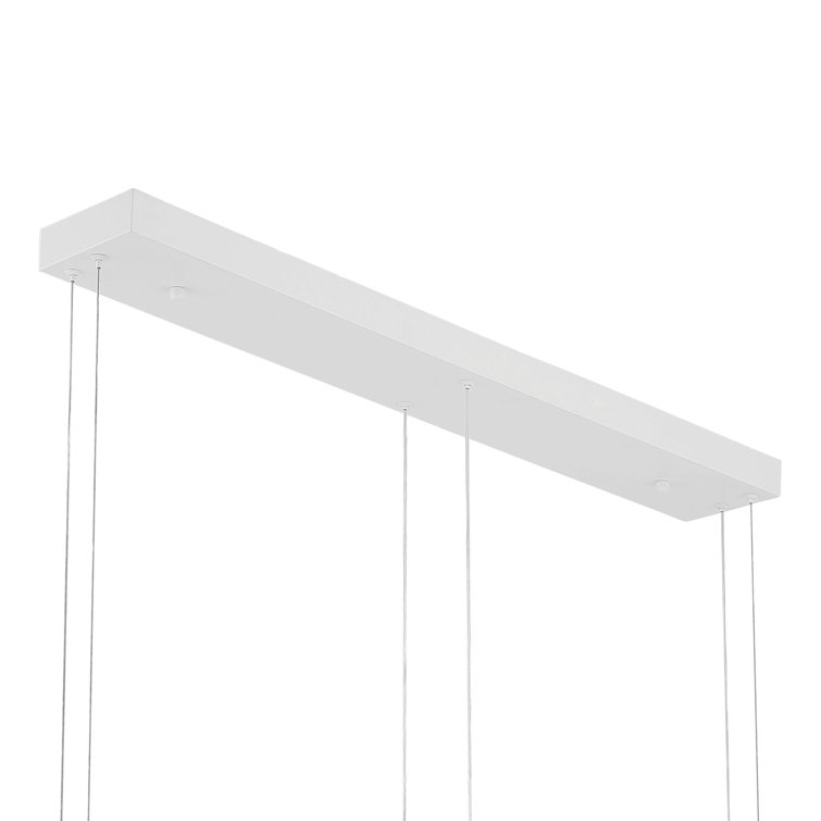Modern Geometric 3-Light Integrated LED White Chandelier
