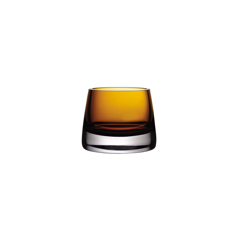 Red Lead-Free Crystal Votive Holder