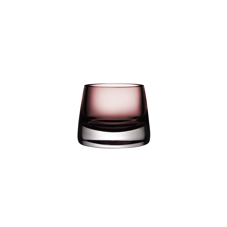 Red Lead-Free Crystal Votive Holder
