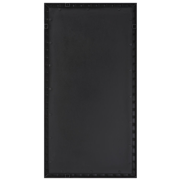 Classic Black Metal Framed Rectangular Wall Mirror