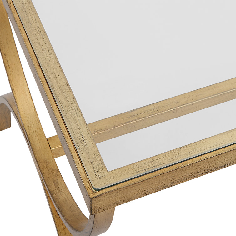 Clear Tempered Glass Top Rectangular Outdoor Coffee Table