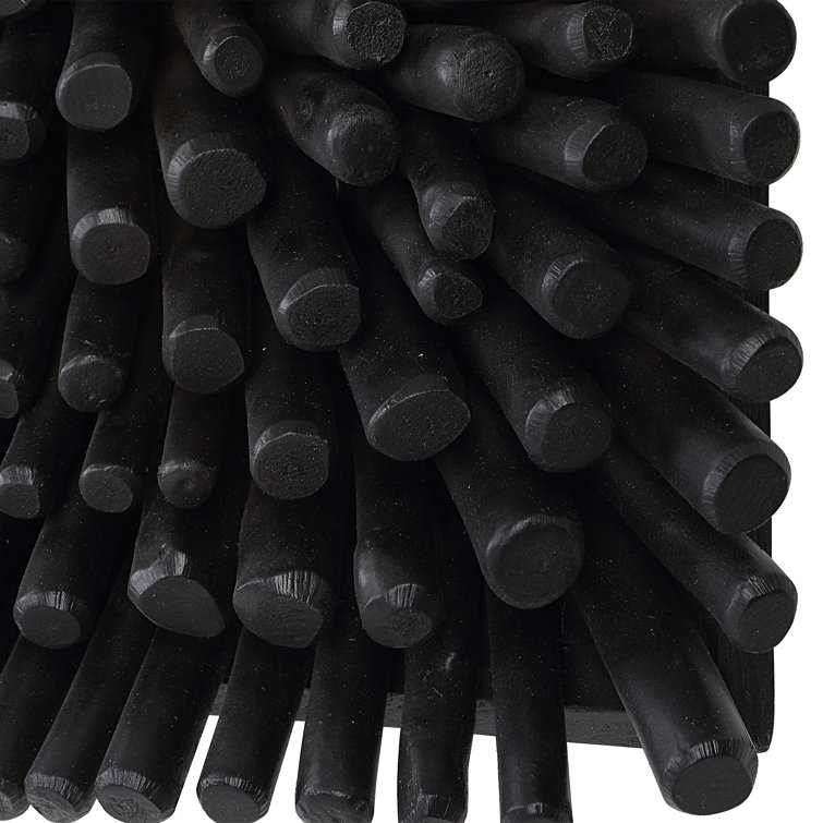 Portside Black Solid Beech Wood Wall Decor Panel