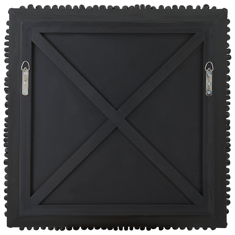 Portside Black Solid Beech Wood Wall Decor Panel