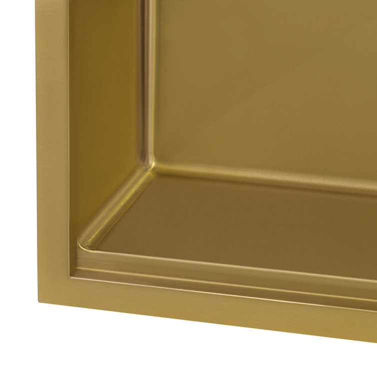 Matte Gold Stainless Steel 27" Workstation Undermount Kitchen Sink