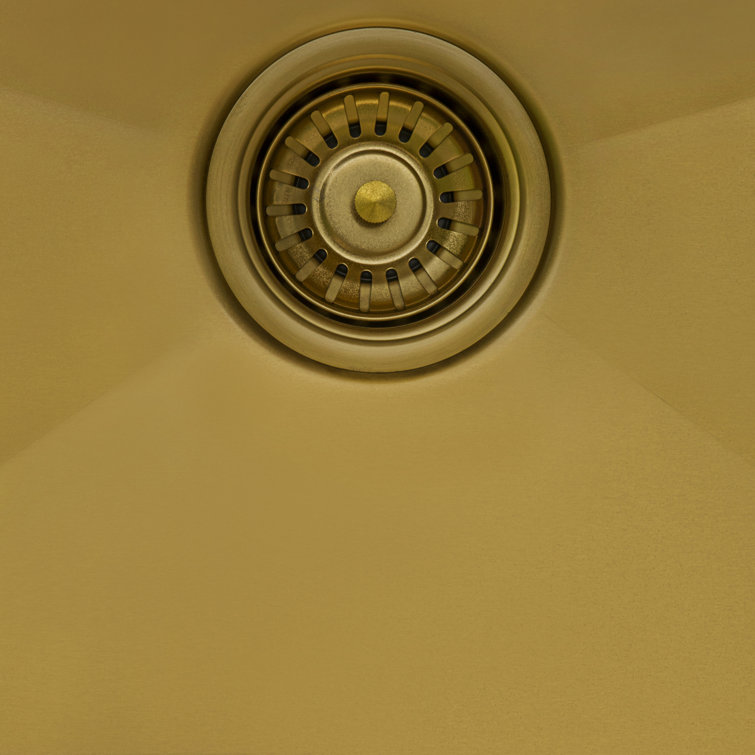 Ruvati 45-Inch Matte Gold Stainless Steel Workstation Kitchen Sink