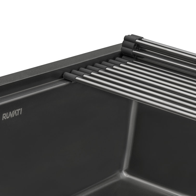 Ruvati 27 inch Workstation Undermount Kitchen Sink Single Bowl