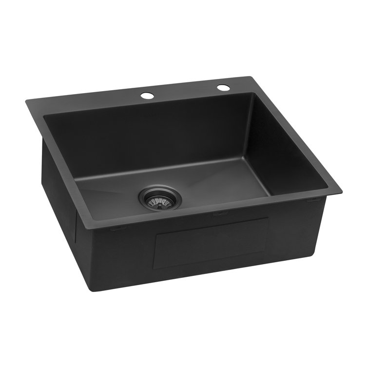 Gunmetal Black Stainless Steel Single Bowl Farmhouse Sink