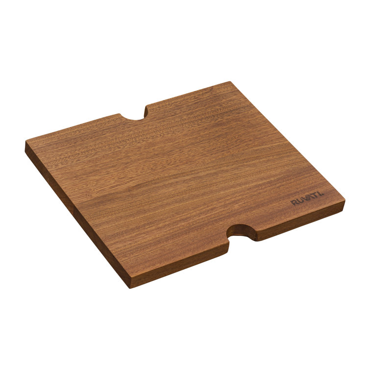 Ruvati Stainless Steel Undermount Kitchen Sink with Mahogany Cutting Board