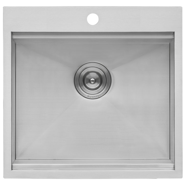 Ruvati 24" Stainless Steel Drop-In Utility Sink with Grid