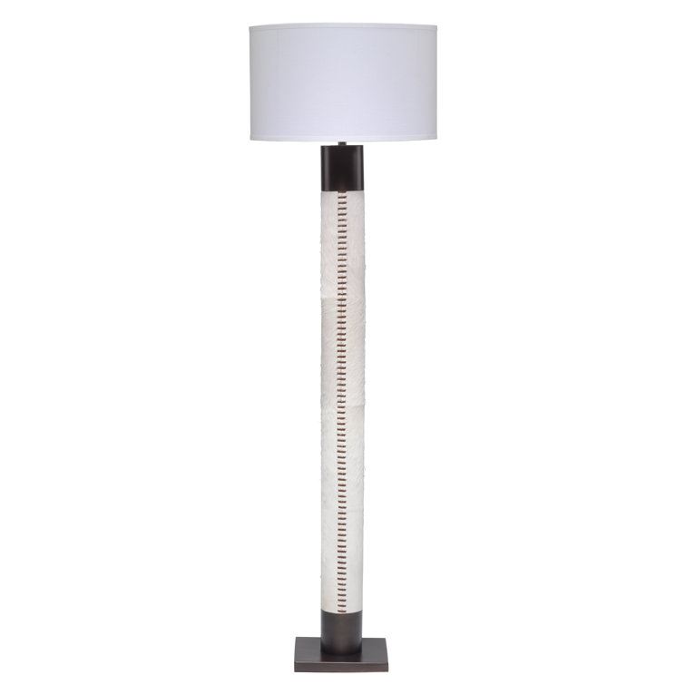 Sheridan White Linen Shade Oil-Rubbed Bronze Floor Lamp