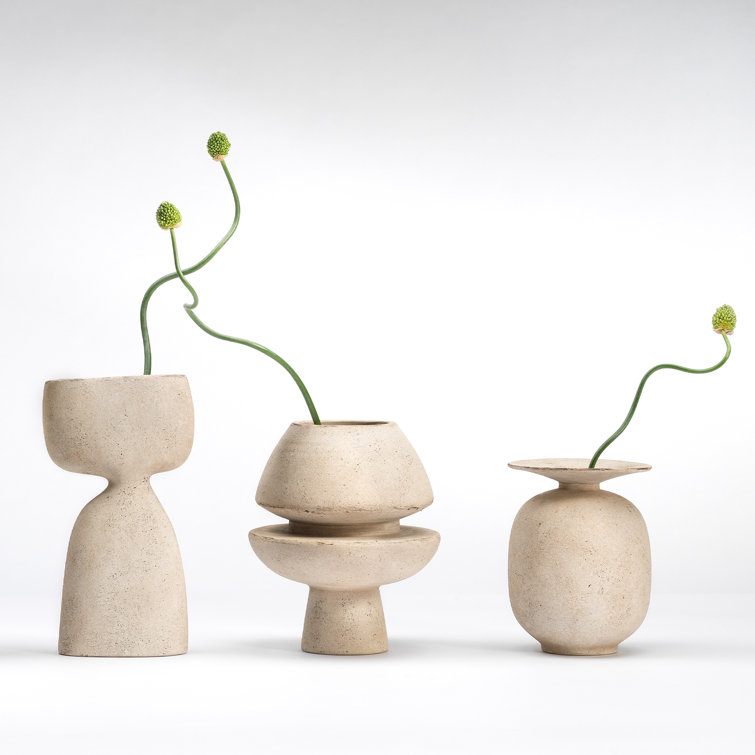 Champignon 8'' Abstract Geometric Ceramic Decorative Vase