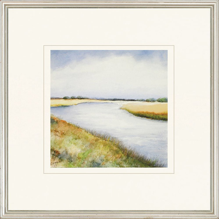 Marshland Serenity Set of 4 Blue Canvas Prints