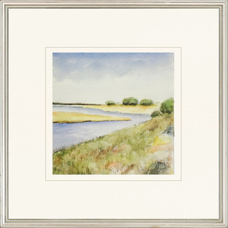 Marshland Serenity Set of 4 Blue Canvas Prints