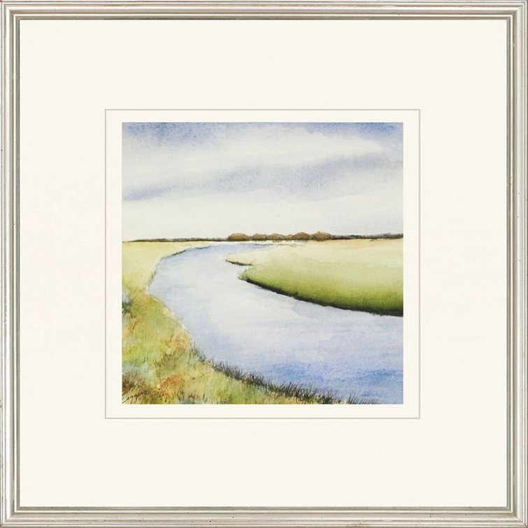 Marshland Serenity Set of 4 Blue Canvas Prints