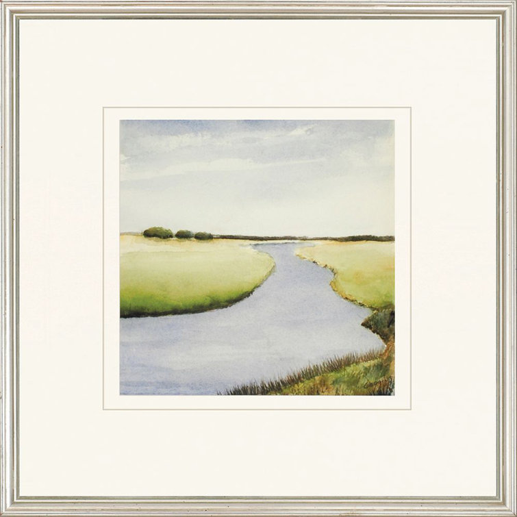 Marshland Serenity Set of 4 Blue Canvas Prints