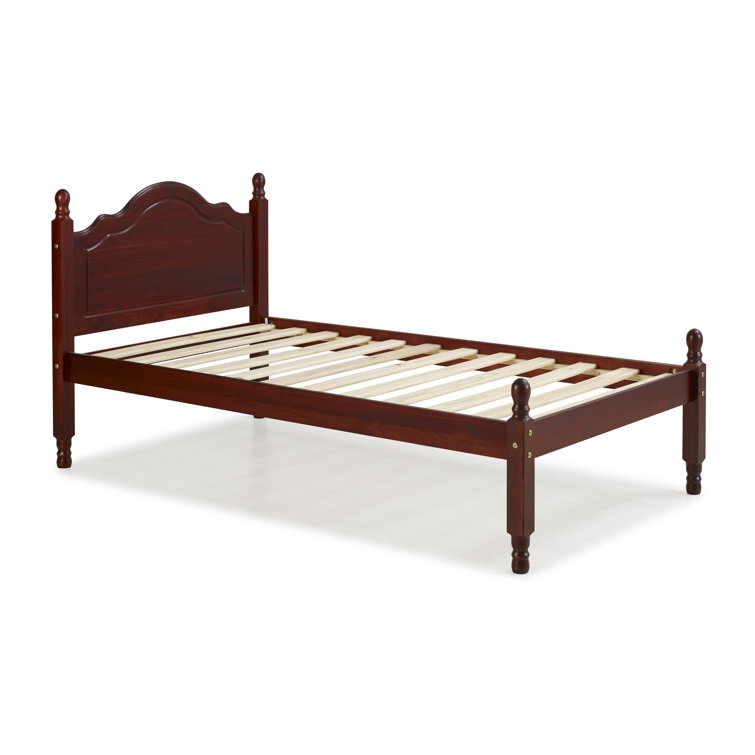 Reston Mahogany Pine Twin Platform Bed with Storage