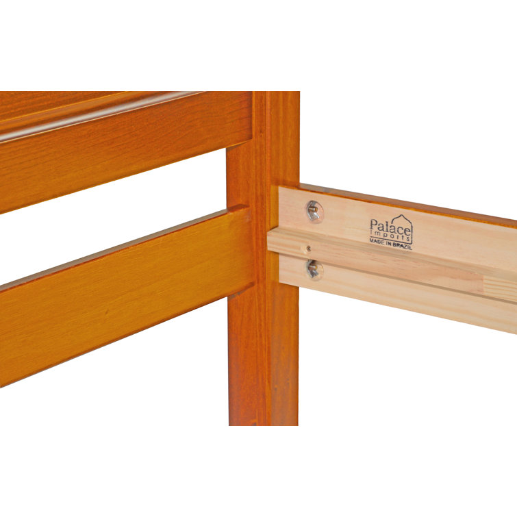 Reston Honey Pine Twin Platform Bed with Headboard and Storage Drawers