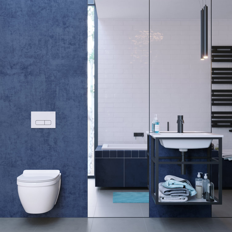 Ivy Glossy White Wall-Hung Elongated Toilet Bowl