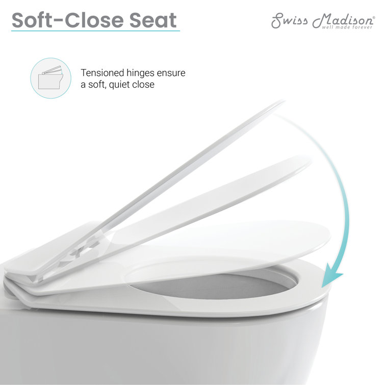 Ivy Glossy White Wall-Hung Elongated Toilet Bowl