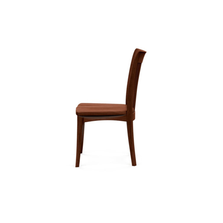 Cognac Cherry Solid Wood Slat Back Side Chair